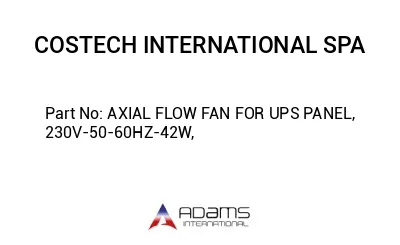AXIAL FLOW FAN FOR UPS PANEL, 230V-50-60HZ-42W,