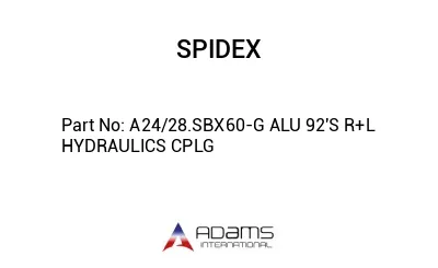 A24/28.SBX60-G ALU 92'S R+L HYDRAULICS CPLG