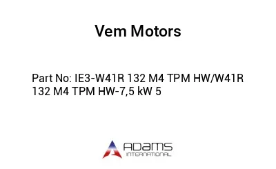 IE3-W41R 132 M4 TPM HW/W41R 132 M4 TPM HW-7,5 kW 5