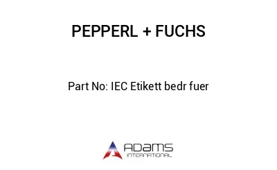 IEC Etikett bedr fuer