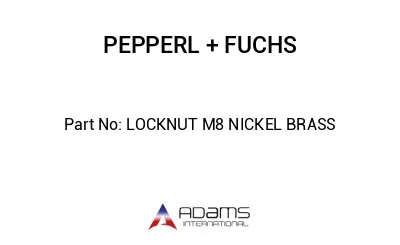 LOCKNUT M8 NICKEL BRASS